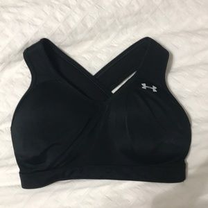 Under Armour Black Padded Halter Sports Bra